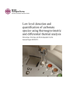 Low level detection and quantification of carbonate species using