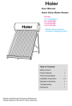 User Manual Haier Solar Water Heater
