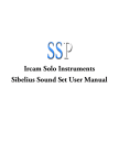 Ircam Solo Instruments Sound Set User Manual