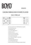 CAR MULTIMEDIA DISC/VCD/MP3 PLAYER User`s Manual