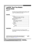 LabVIEW Real-Time Module Release Notes