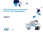 High Performance Transceiver for Sub 1