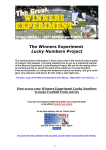 The Winners Experiment Lucky Numbers Project