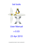 bst tools User Manual v 0.03 23 Apr 2010