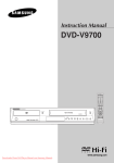 Samsung DVD-V9700 User Guide Manual