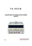 User manual for FA-665B (power supply)