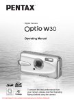 Pentax Optio W30 User Guide Manual pdf