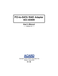 PCI-to-SATA RAID Adapter AEC-6890M User`s Manual