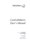 ControlMatrix User`s Manual
