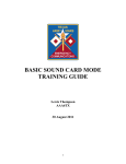 BASIC SOUND CARD MODE TRAINING GUIDE