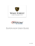 SUPERVISOR USER GUIDE