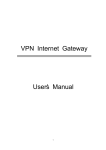 VPN Internet Gateway User`s Manual