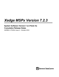 Xedge MSPx Version 7.2.3 System Software