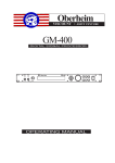 oberheim gm400 ownersmanual