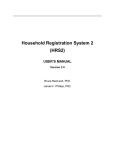 Household Registration System 2 (HRS2): User`s Manual, version 3.0