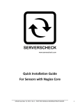 Quick Installation Guide For Sensors with Nagios Core