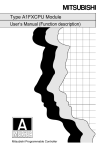 Type A1FXCPU Module User`s Manual (Function description)