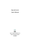 TSA-OP-IC101 User`s Manual
