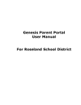 Genesis User Manual.