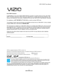 VIZIO E 260VP User Manual 1 www.VIZIO.com Dear VIZIO