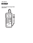 User`s Manual Heavy Duty Dissolved Oxygen Meter Model 407510