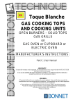 Toque Blanche GAS COOKING TOPS AND