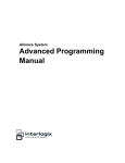 Alliance System Advanced Programming Manual