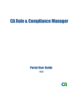 CA Role & Compliance Manager Portal User Guide
