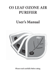 Manual for O3 Leaf Air Purifiers