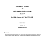 TECHNICAL MANUAL Of AMD Hudson E1/D1