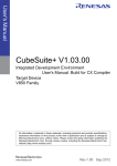 CubeSuite+ V1.03.00 Integrated Development Environment User`s