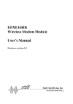EFM104HR Wireless Modem Module User`s Manual