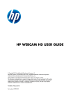 HP WEBCAM HD USER GUIDE