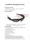 User Manual of Sunglasses camera