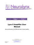 Lynx 8 Amplifier User Manual