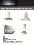 instructions guide and user manual wall mount hoods.