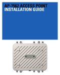 AP-7562 ACCESS POINT INSTALLATION GUIDE