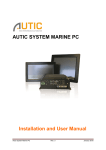 AUTIC SYSTEM MARINE PC Installation and User Manual