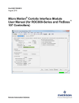 Micro Motion Coriolis Interface Module User Manual