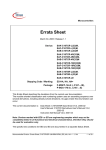 Errata Sheet