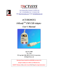 ACT-IR2002UL IrReady FIR USB Adapter User`s Manual
