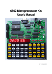 6802 Kit User`s Manual - Build Your Own Microcontroller Projects