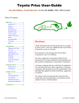 Prius User-Guide (Classic) - John`s Toyota Prius Stuff