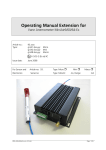 Operating Manual Extension for