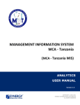 MCA-Tanzania MIS user manual