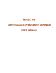 model 518 controlled environment chamber user manual