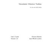 Viscoelastic vibration toolbox, User Manual
