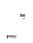 Pinnacle DekoTraining Manual