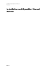 Installation and Operation Manual