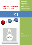 K1 GSM SOS Call User Manual V1.0